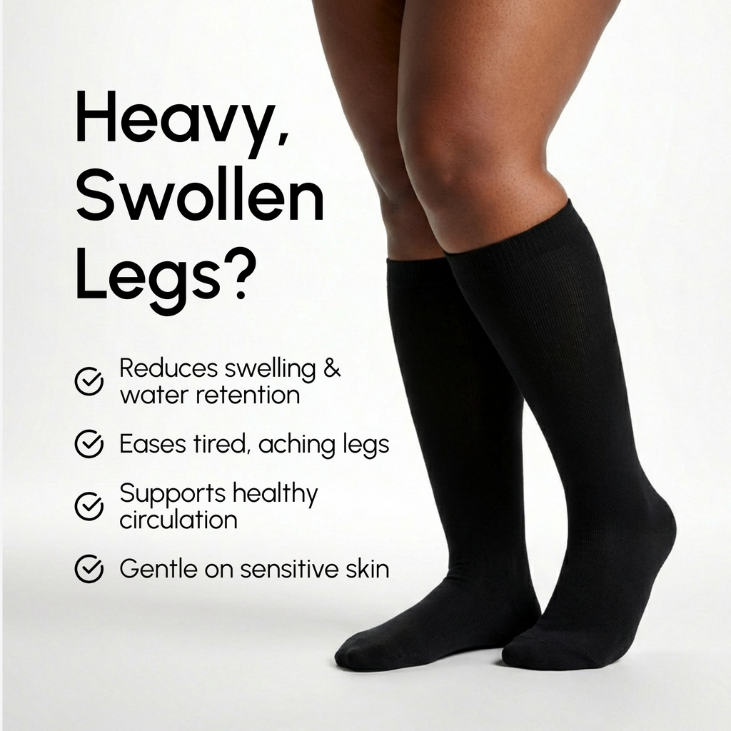 Wide Compression Socks for Heavy, Aching Legs